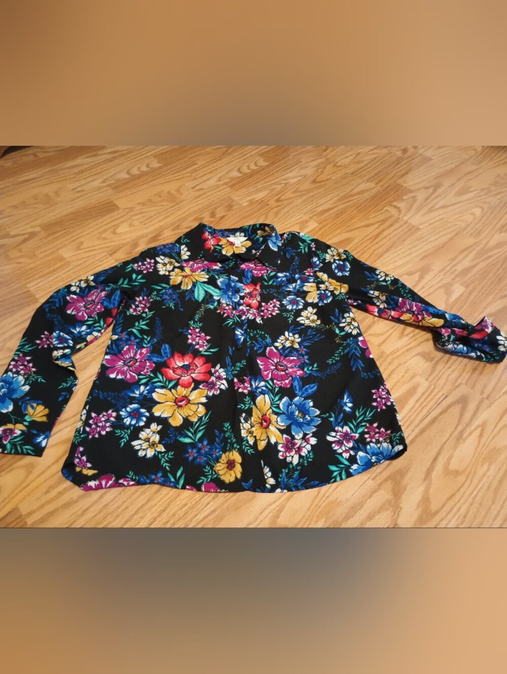 Time And Tru Floral Blouse. Women's L(12/14)